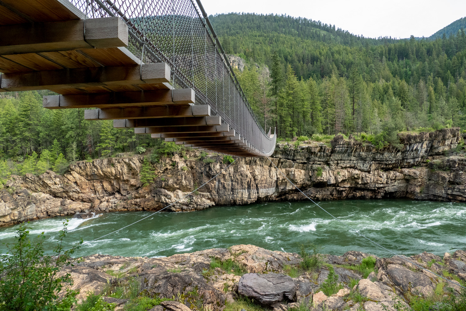 Kootenai Falls Swinging Bridge • Into The Light Adventures Daily Adventures